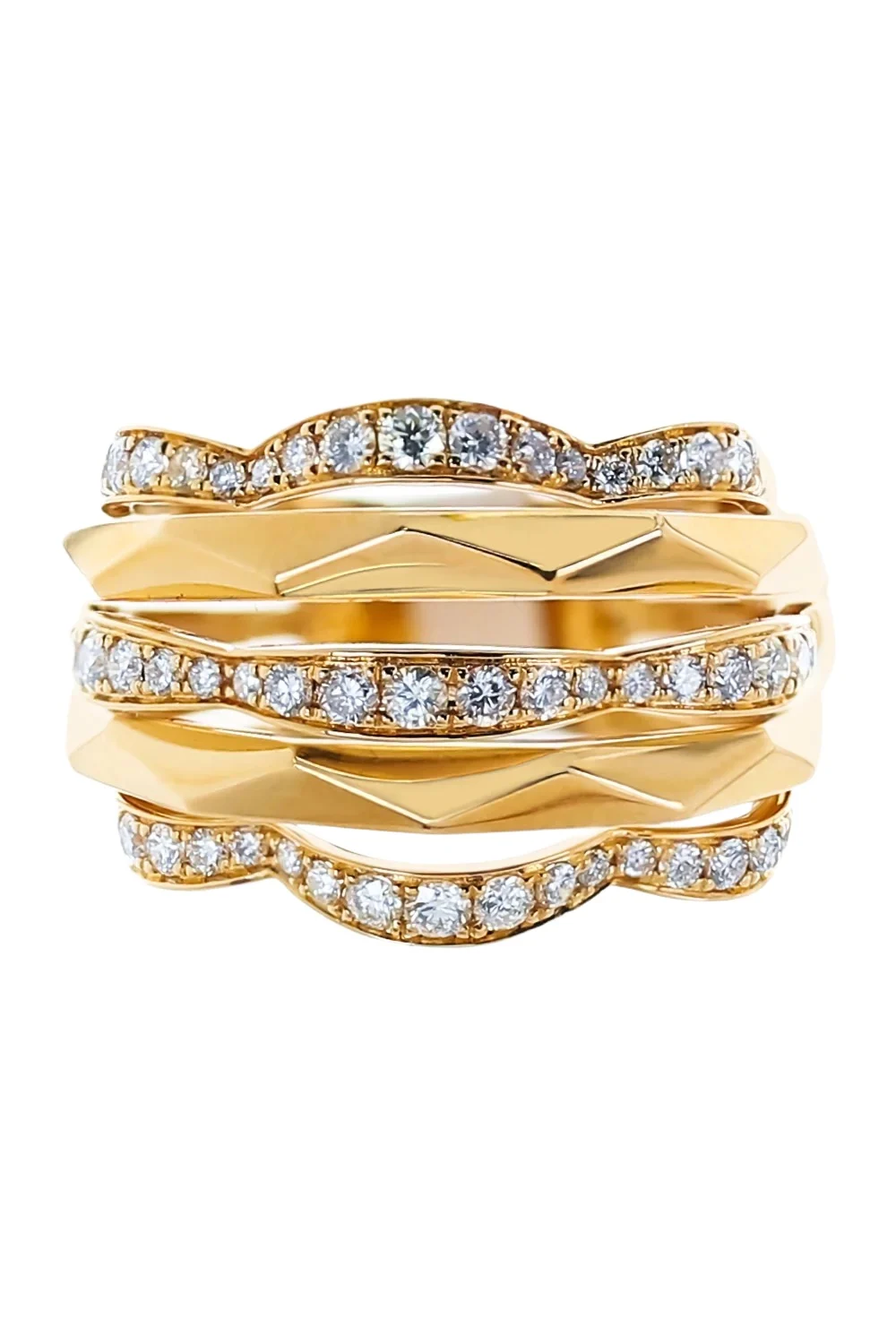 Diamond Five Row Ring Diamond Five Row Ring