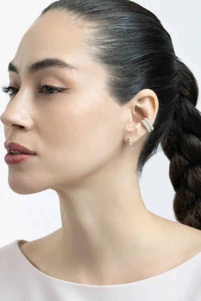 SOFIA LAROUSSI Diamond Hoop Earrings | Thumbnail 2 SOFIA LAROUSSI Diamond Hoop Earrings | Thumbnail 2