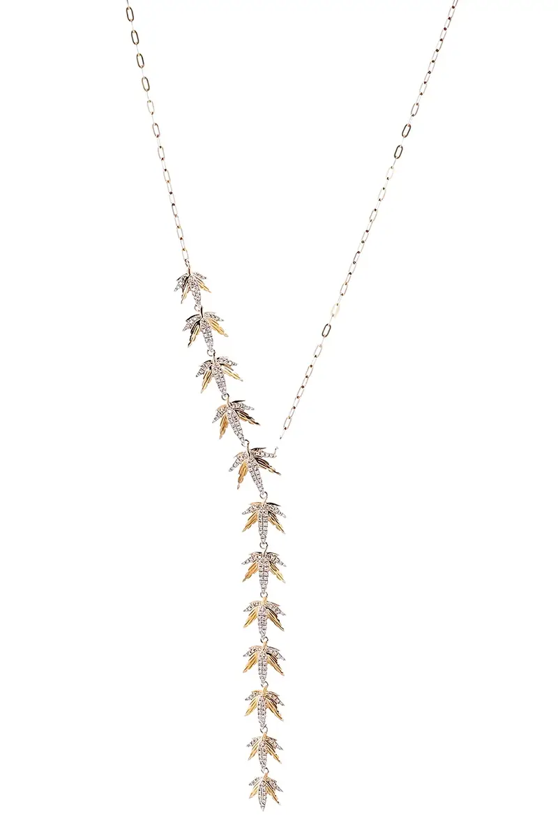 Diamond Leaf Y Necklace Diamond Leaf Y Necklace