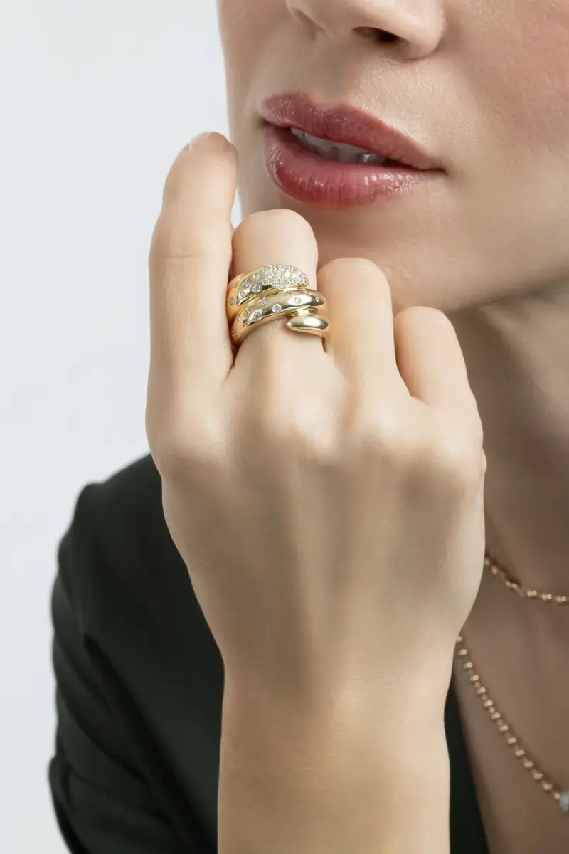SOFIA LAROUSSI Diamond Scattered Coil Ring | Thumbnail 3 SOFIA LAROUSSI Diamond Scattered Coil Ring | Thumbnail 3