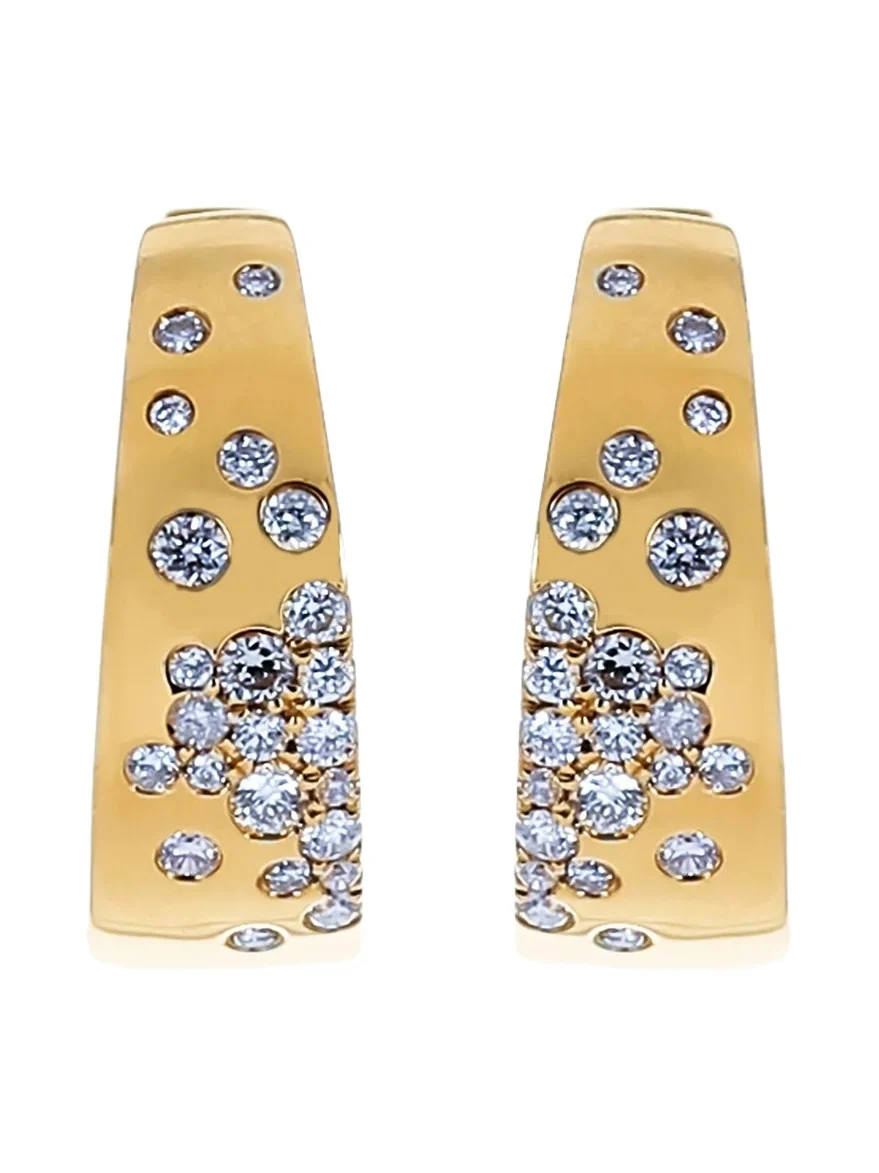 SOFIA LAROUSSI Diamond Scattered Hoop Earrings
