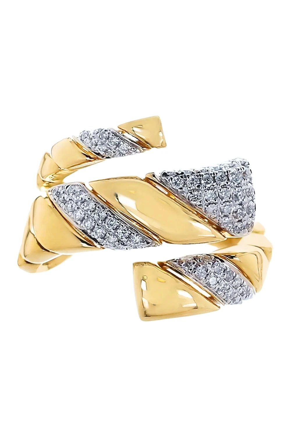 Diamond Three Row Coil Ring Diamond Three Row Coil Ring
