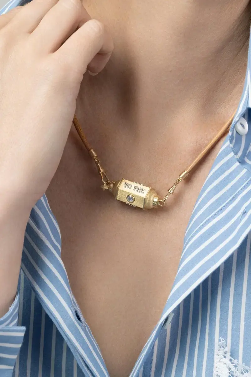 Marie Lichtenberg Love You Locket Leather Necklace | Thumbnail 3 Marie Lichtenberg Love You Locket Leather Necklace | Thumbnail 3