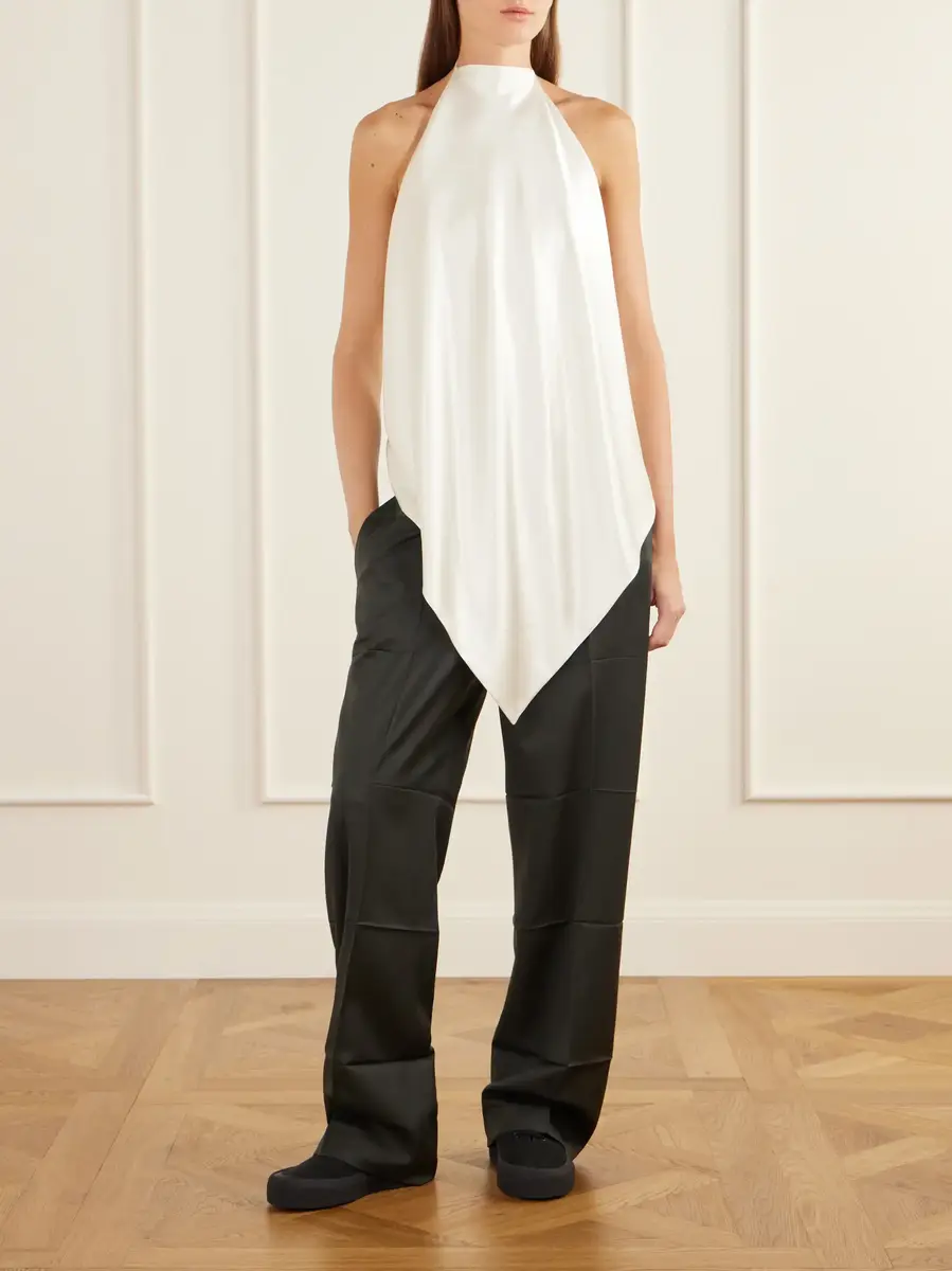Phoebe Philo Silk stretch-satin halterneck top | Thumbnail 2 Phoebe Philo Silk stretch-satin halterneck top | Thumbnail 2