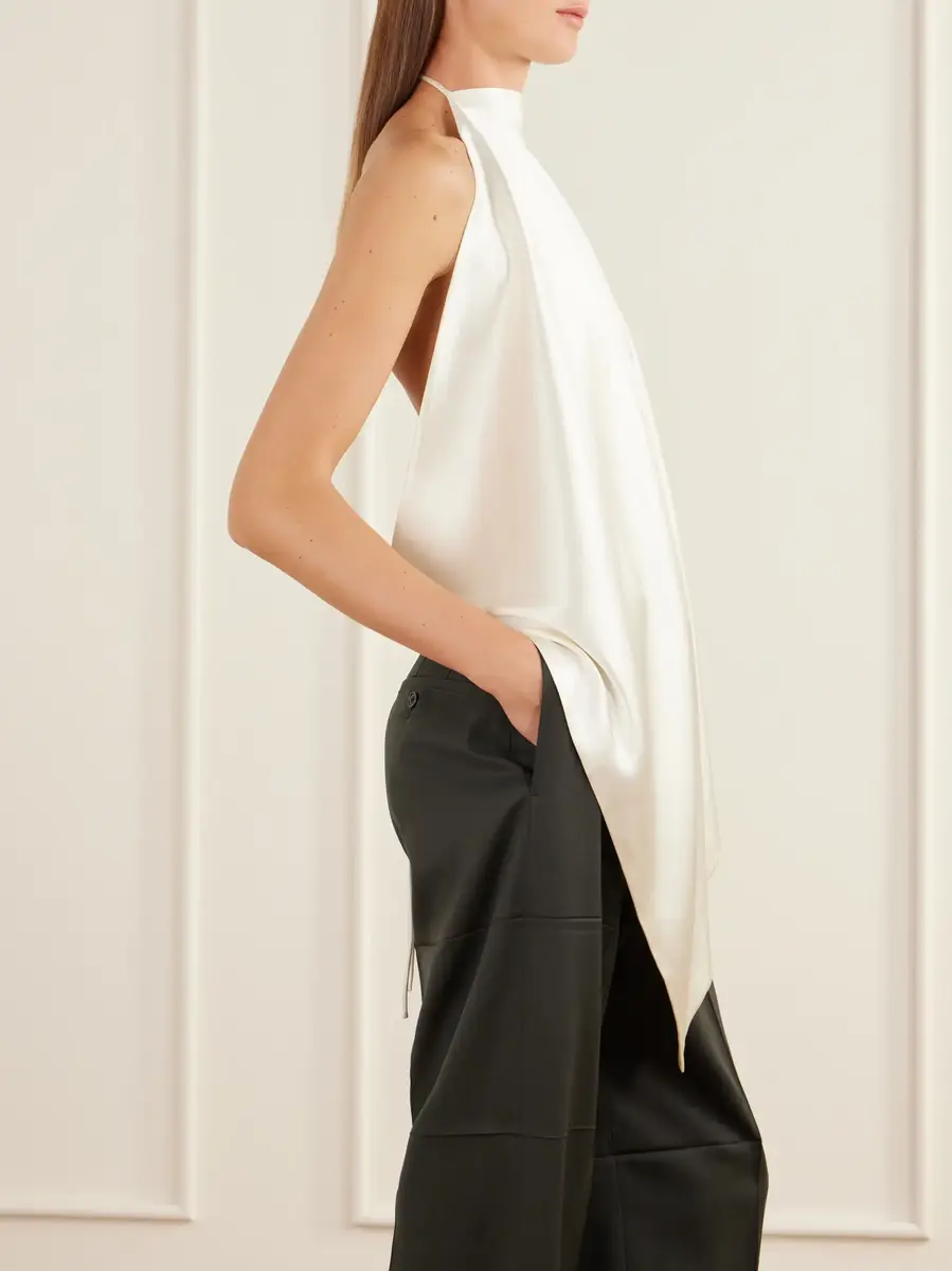 Phoebe Philo Silk stretch-satin halterneck top | Thumbnail 4 Phoebe Philo Silk stretch-satin halterneck top | Thumbnail 4