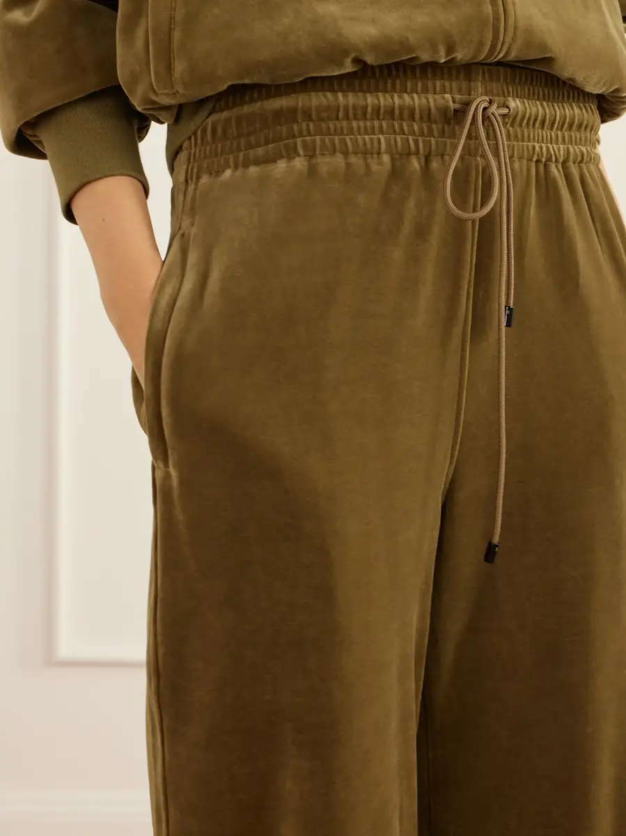 Phoebe Philo Drawstring cotton-blend velour wide-leg pants | Thumbnail 4 Phoebe Philo Drawstring cotton-blend velour wide-leg pants | Thumbnail 4