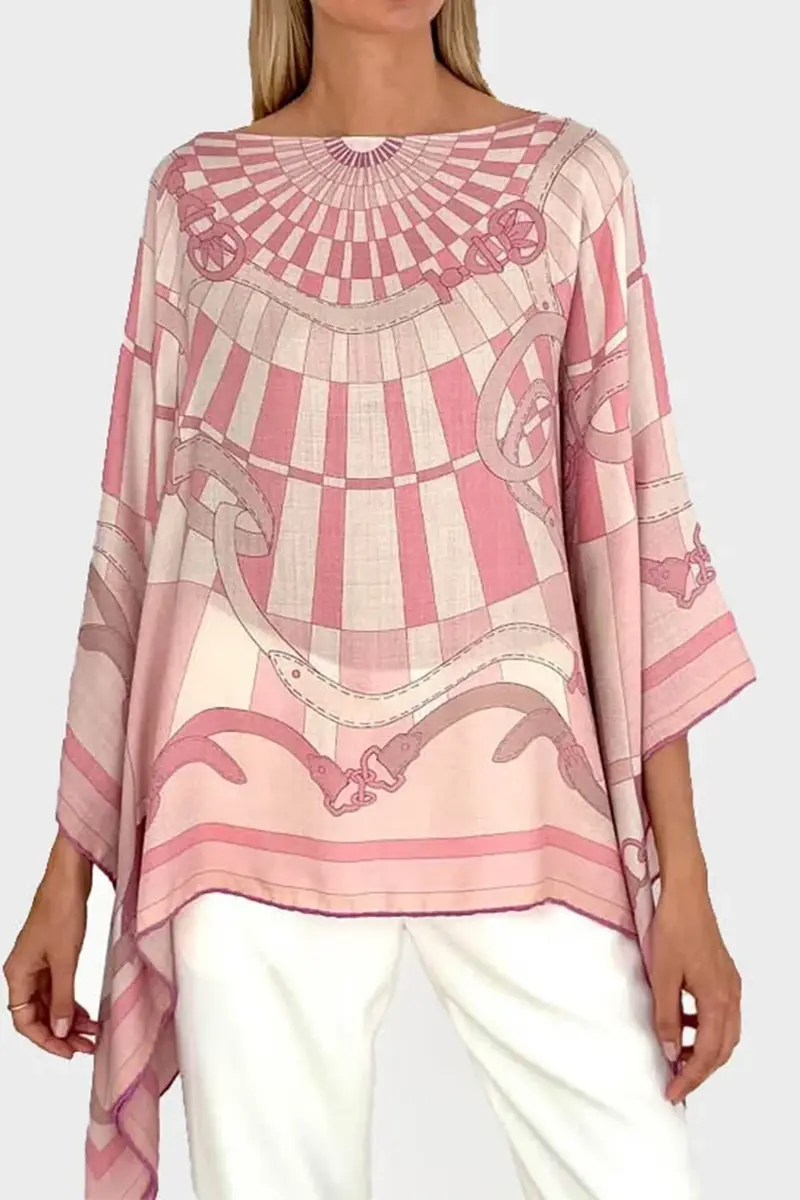 RANI ARABELLA Floral Print Poncho - Firenze | Thumbnail 2 RANI ARABELLA Floral Print Poncho - Firenze | Thumbnail 2