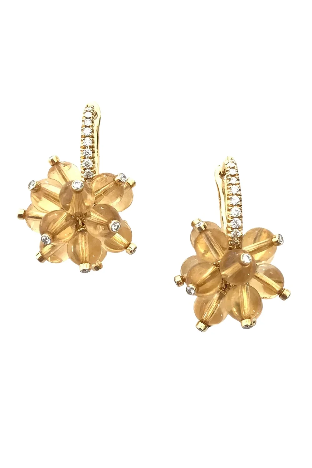 Citrine Diamond Donna Sole Earrings Citrine Diamond Donna Sole Earrings