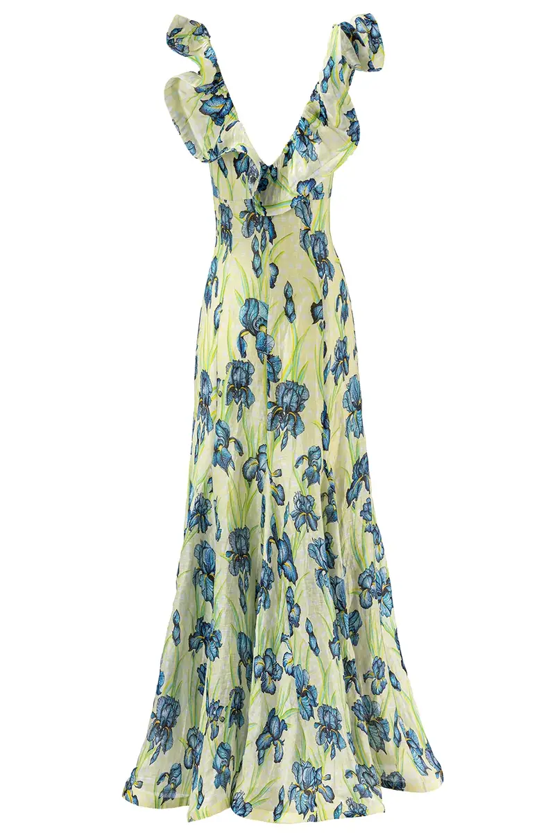 LA FUORI Citrine Iris Ruffle Maxi Dress | Thumbnail 7 LA FUORI Citrine Iris Ruffle Maxi Dress | Thumbnail 7