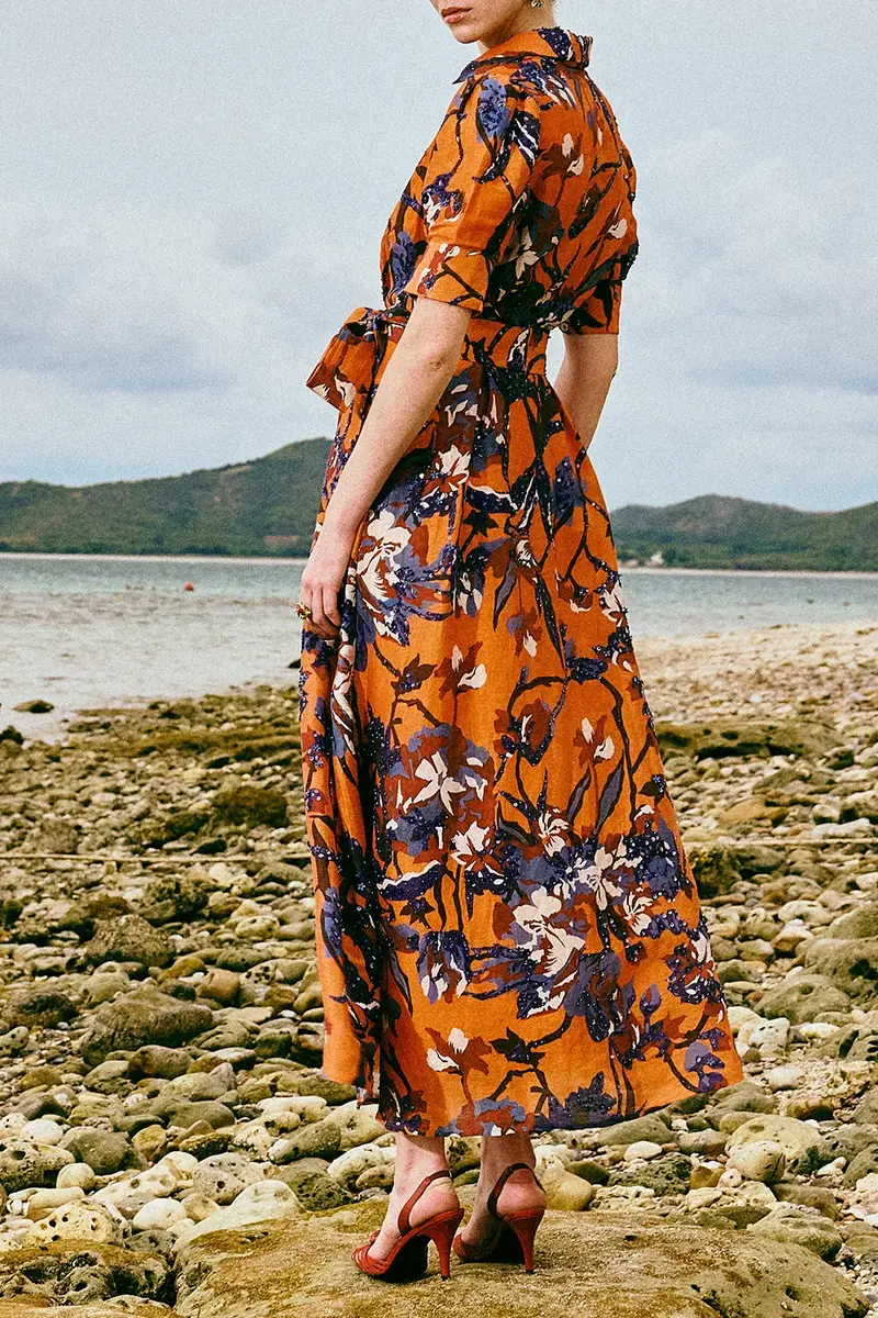 LA FUORI Coral Twilight Shirt Dress | Thumbnail 3 LA FUORI Coral Twilight Shirt Dress | Thumbnail 3