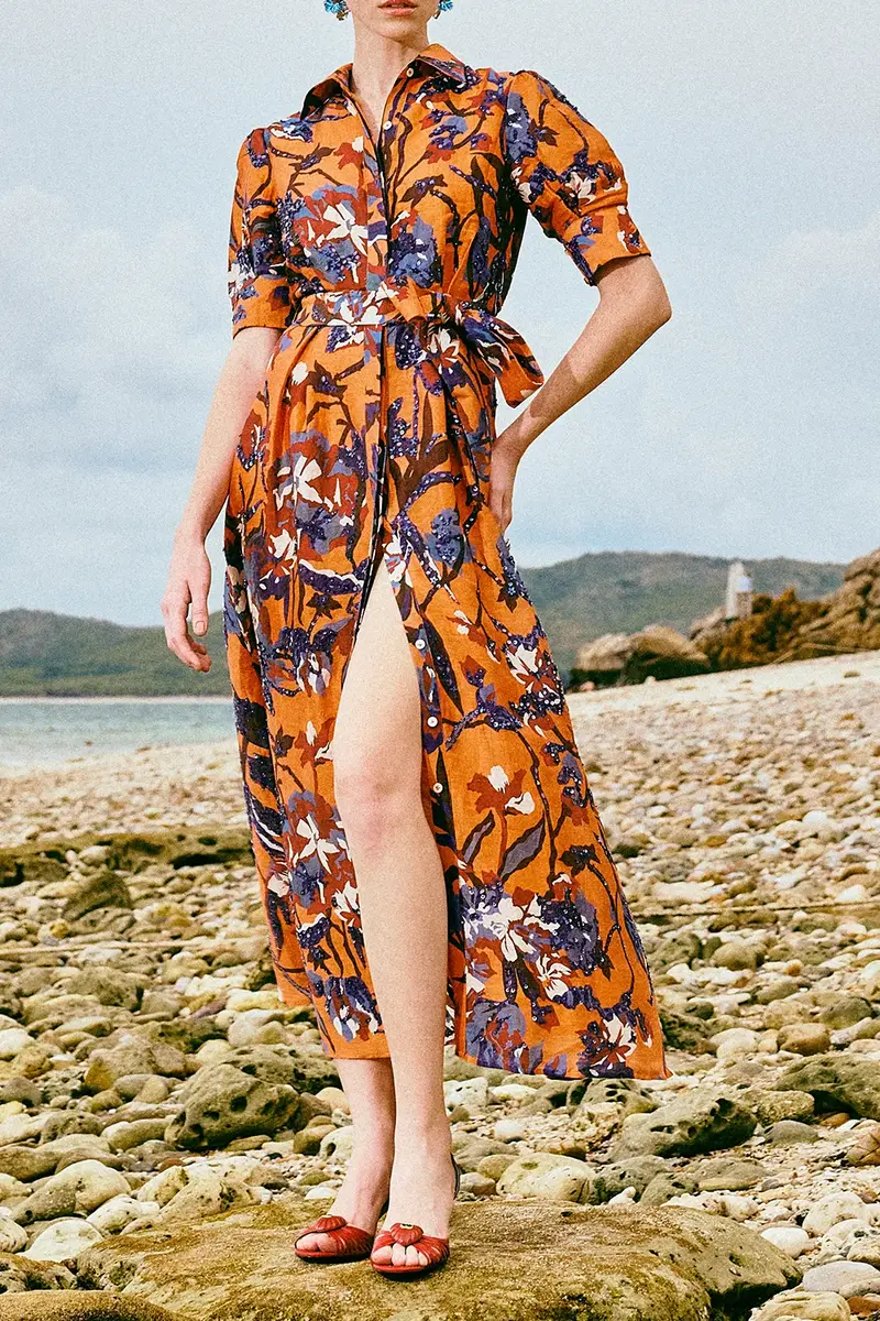 Coral Twilight Shirt Dress Coral Twilight Shirt Dress