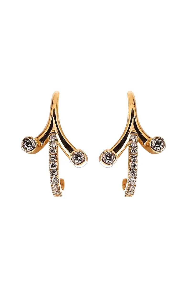 Diamond Pave Bezel Line Dop Earrings Diamond Pave Bezel Line Dop Earrings