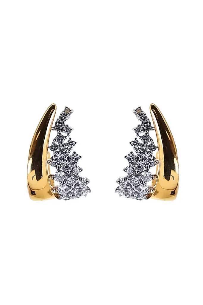 Diamond Section Earrings Diamond Section Earrings