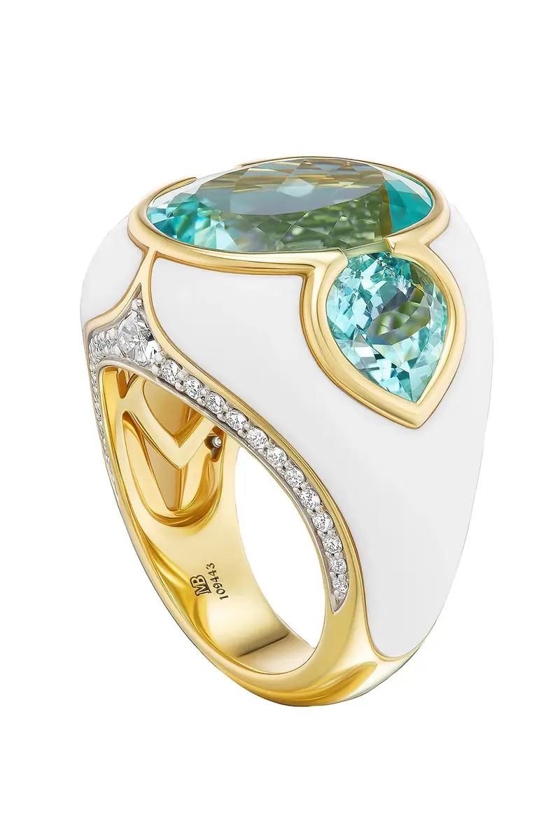 Marina B Tourmaline Agate Diamond Fosca Ring | Thumbnail 2 Marina B Tourmaline Agate Diamond Fosca Ring | Thumbnail 2