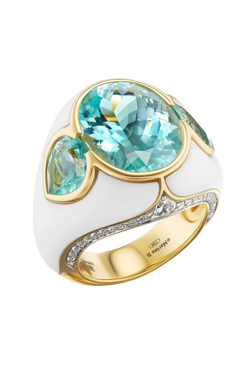Marina B Tourmaline Agate Diamond Fosca Ring | Thumbnail 3 Marina B Tourmaline Agate Diamond Fosca Ring | Thumbnail 3