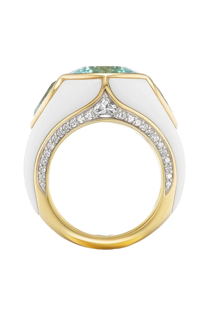 Marina B Tourmaline Agate Diamond Fosca Ring | Thumbnail 4 Marina B Tourmaline Agate Diamond Fosca Ring | Thumbnail 4