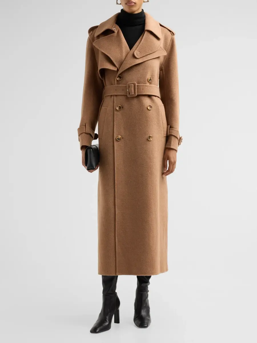 Simkhai Women's Rumi Wool-Blend Belted Long Coat | Thumbnail 2 Simkhai Women's Rumi Wool-Blend Belted Long Coat | Thumbnail 2