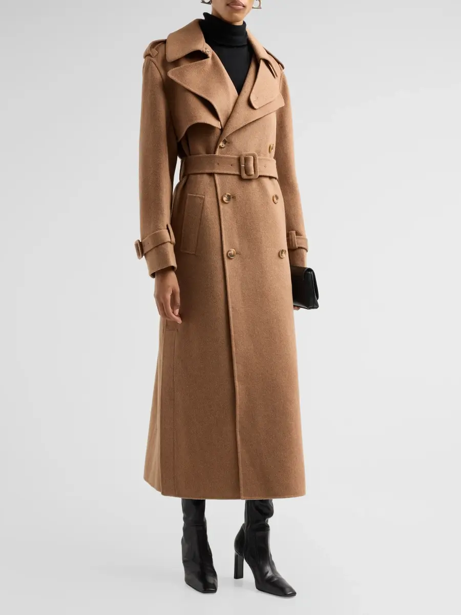 Simkhai Women's Rumi Wool-Blend Belted Long Coat | Thumbnail 4 Simkhai Women's Rumi Wool-Blend Belted Long Coat | Thumbnail 4