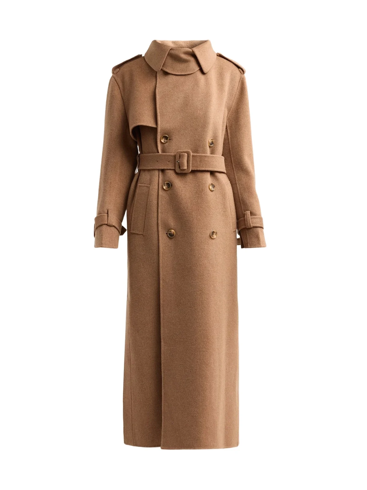 Women's Rumi Wool-Blend Belted Long Coat