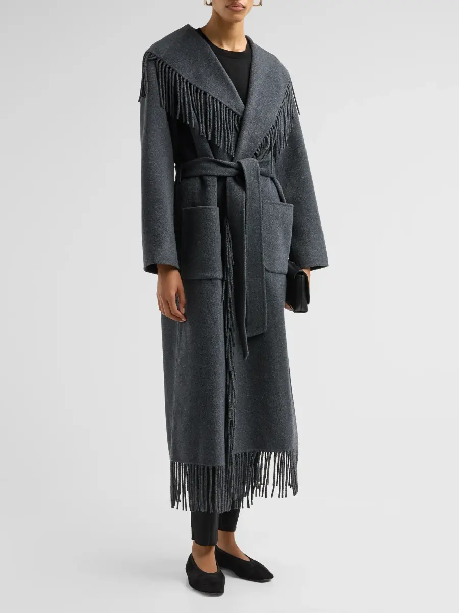Simkhai Women's Carrie Fringe Robe Coat | Thumbnail 4