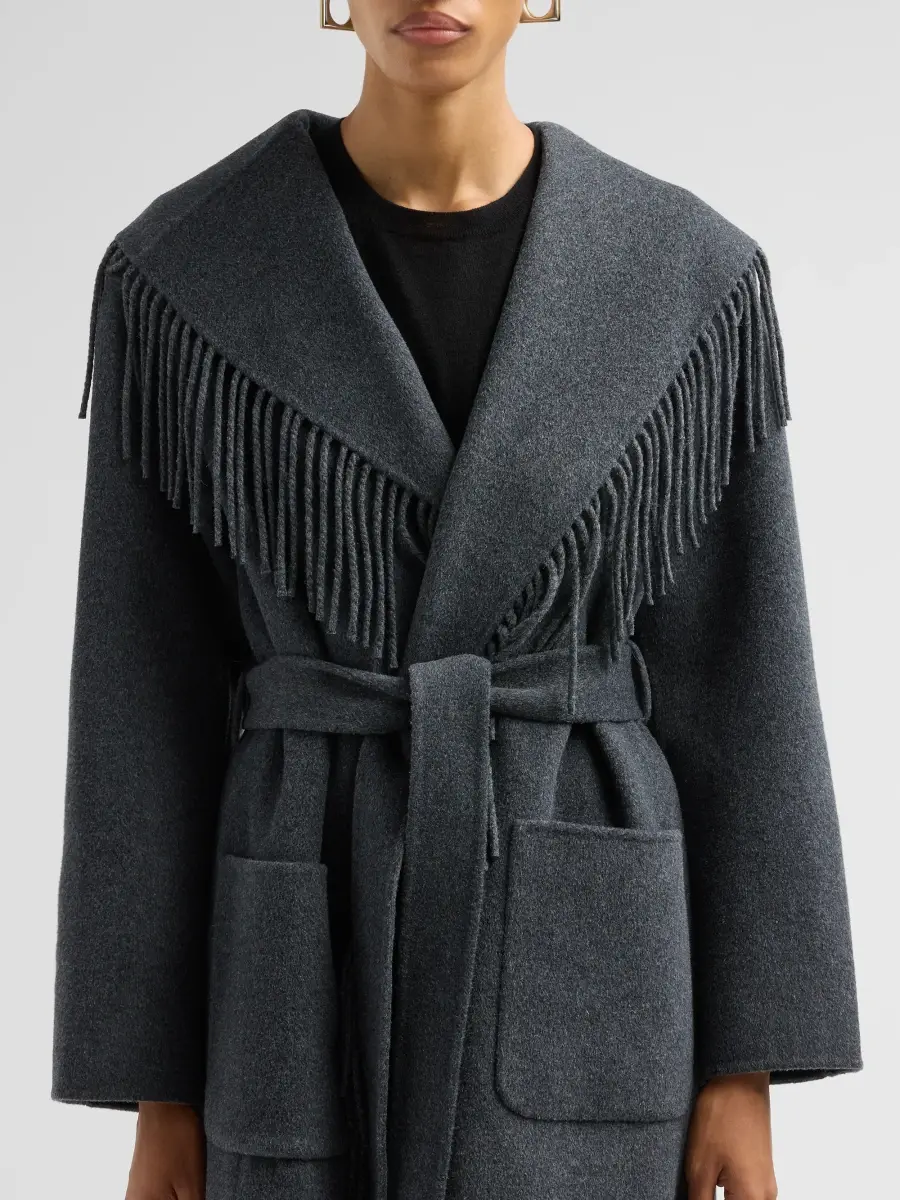 Simkhai Women's Carrie Fringe Robe Coat | Thumbnail 5