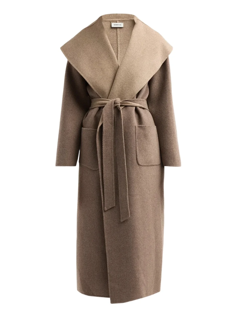 Simkhai Women's Allura Reversible Belted Coat