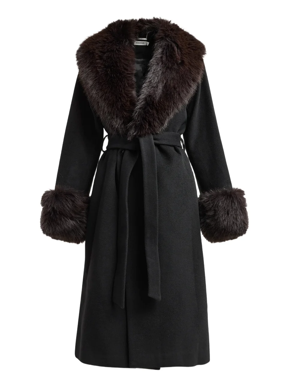 Women's Kinsley Faux Fur Belted Long Coat