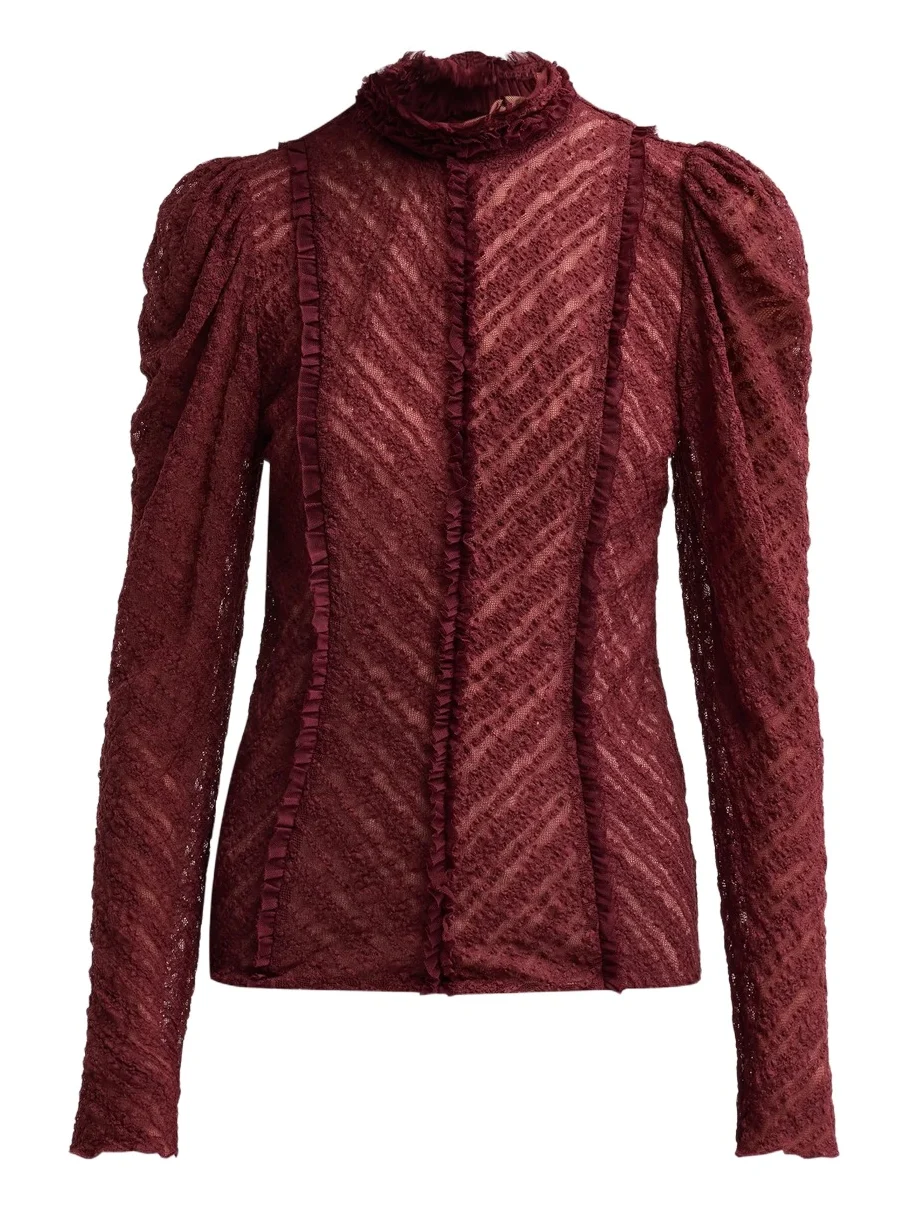Women's Sabrina Ruffled Lace Top