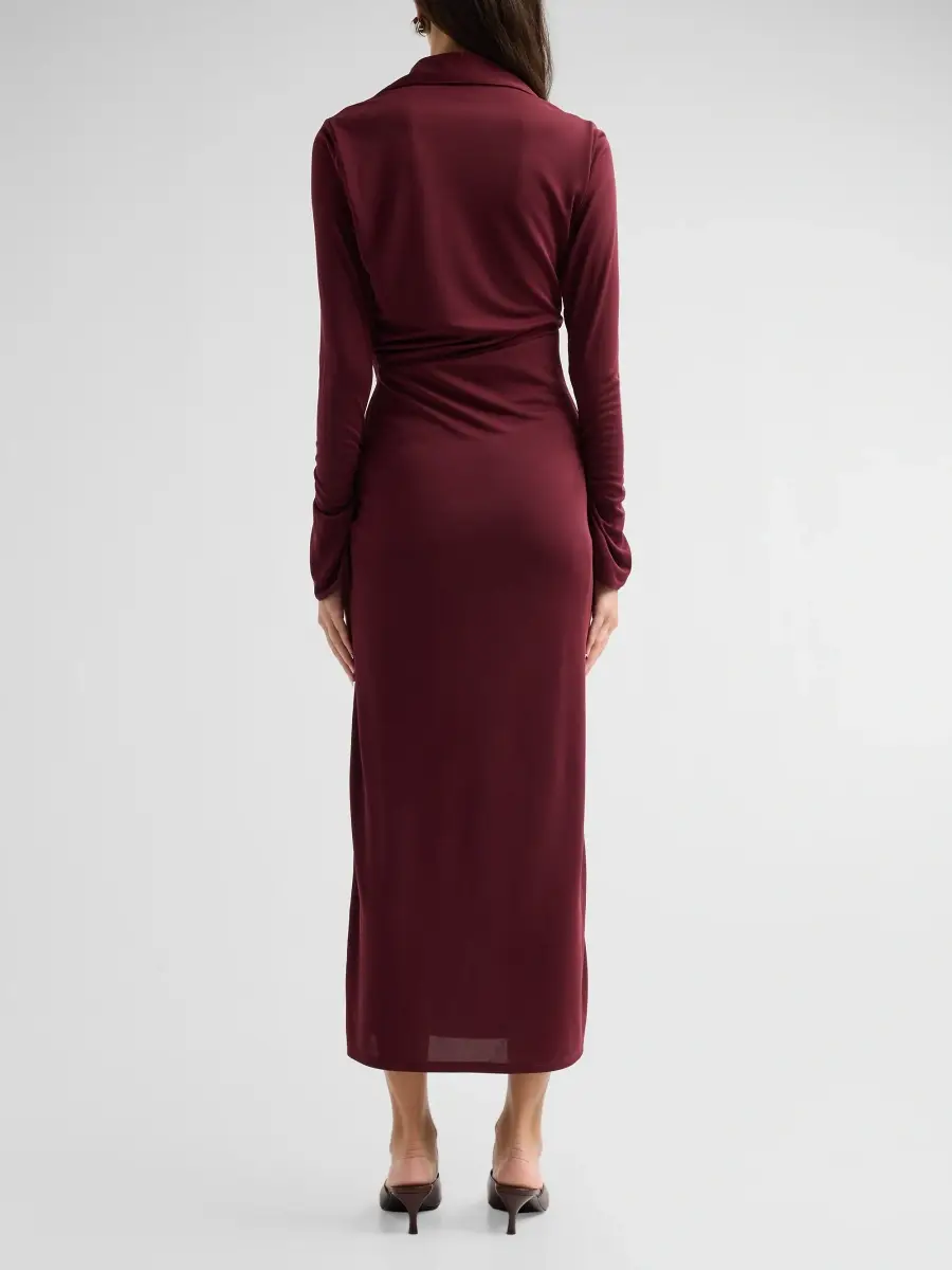 Cinq à Sept Women's Fabia Ruched Midi Dress | Thumbnail 3 Cinq à Sept Women's Fabia Ruched Midi Dress | Thumbnail 3