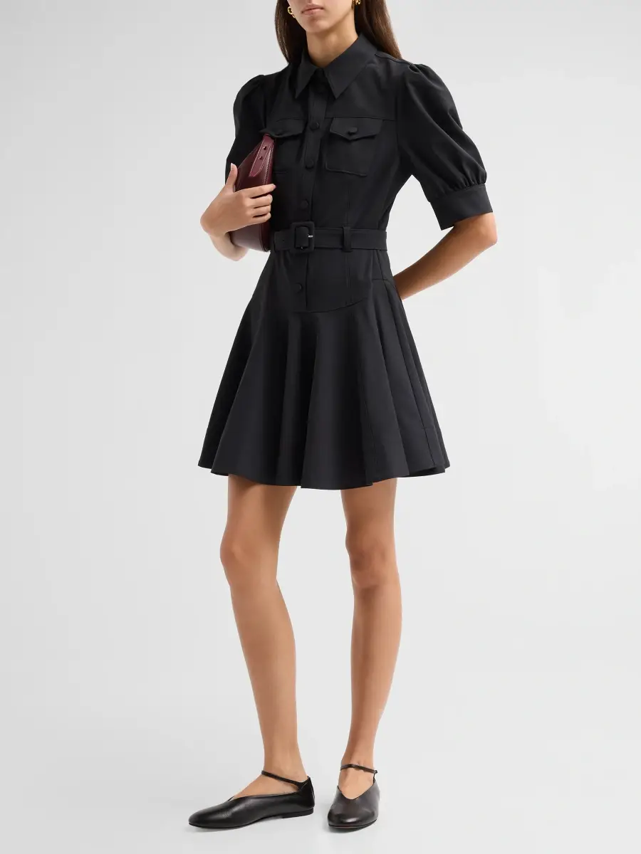 Cinq à Sept Women's Anisa Belted Mini Shirtdress | Thumbnail 4 Cinq à Sept Women's Anisa Belted Mini Shirtdress | Thumbnail 4