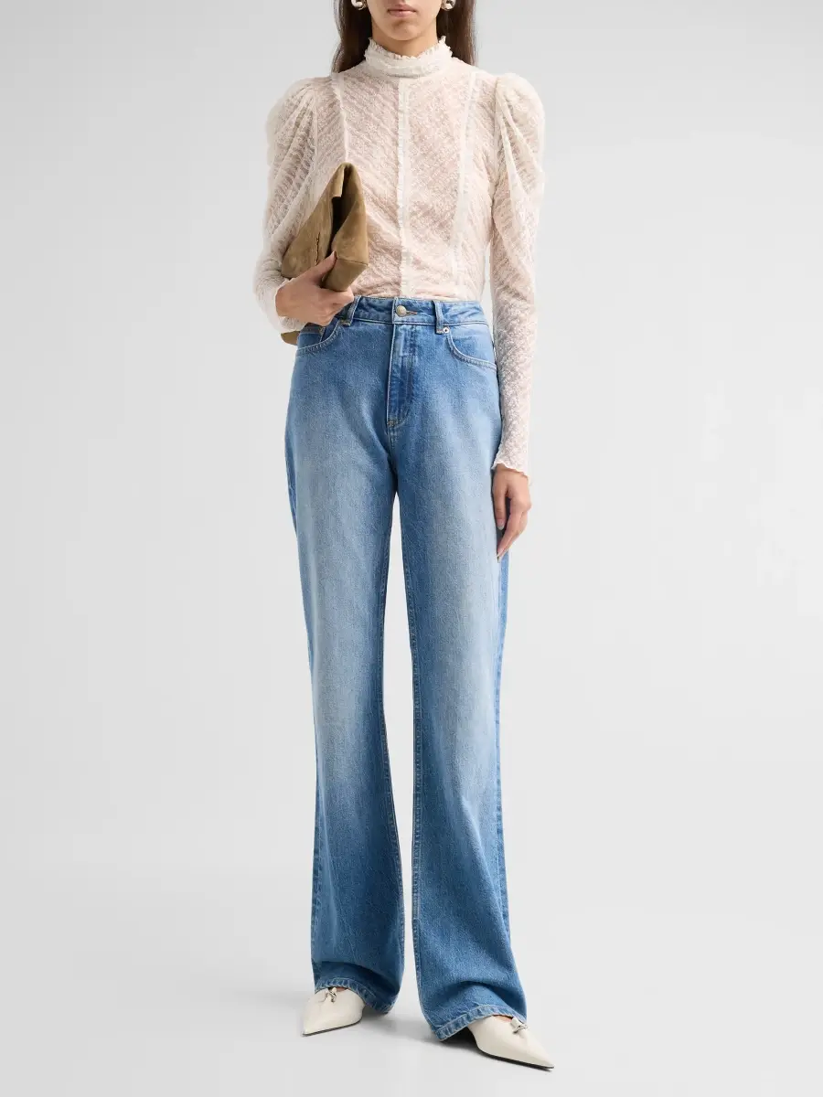 Cinq à Sept Women's Sabrina Ruffled Lace Top | Thumbnail 2