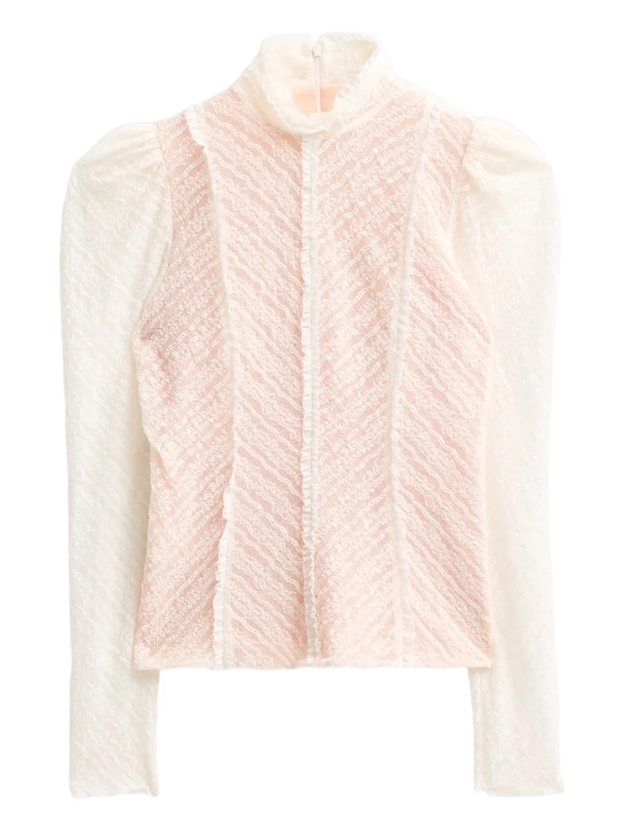 Women's Sabrina Ruffled Lace Top