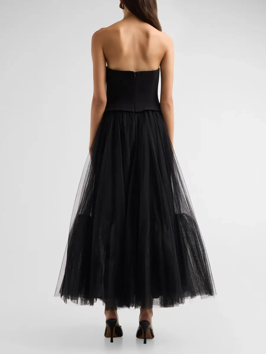 Cinq à Sept Women's Lunelle Tulle Midi Dress | Thumbnail 3 Cinq à Sept Women's Lunelle Tulle Midi Dress | Thumbnail 3
