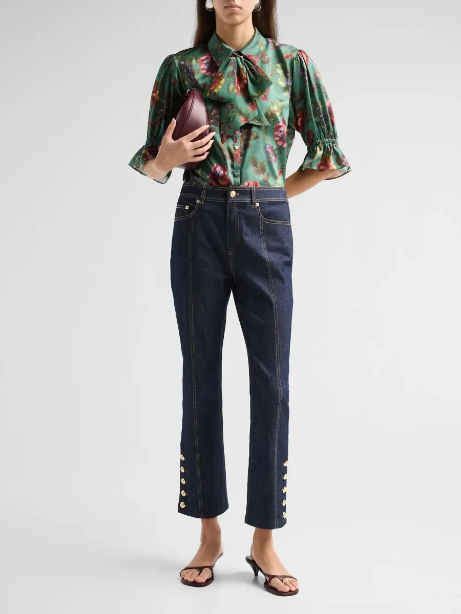 Cinq à Sept Women's Fiona Floral Satin Top | Thumbnail 2 Cinq à Sept Women's Fiona Floral Satin Top | Thumbnail 2