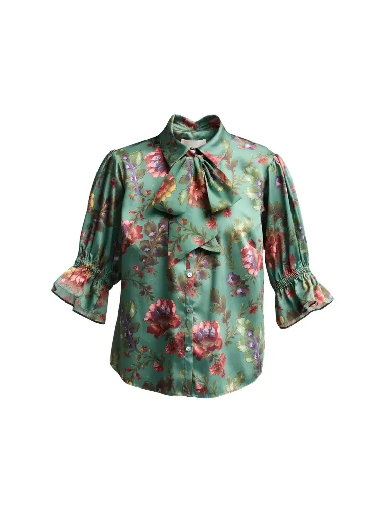 Women's Fiona Floral Satin Top Women's Fiona Floral Satin Top