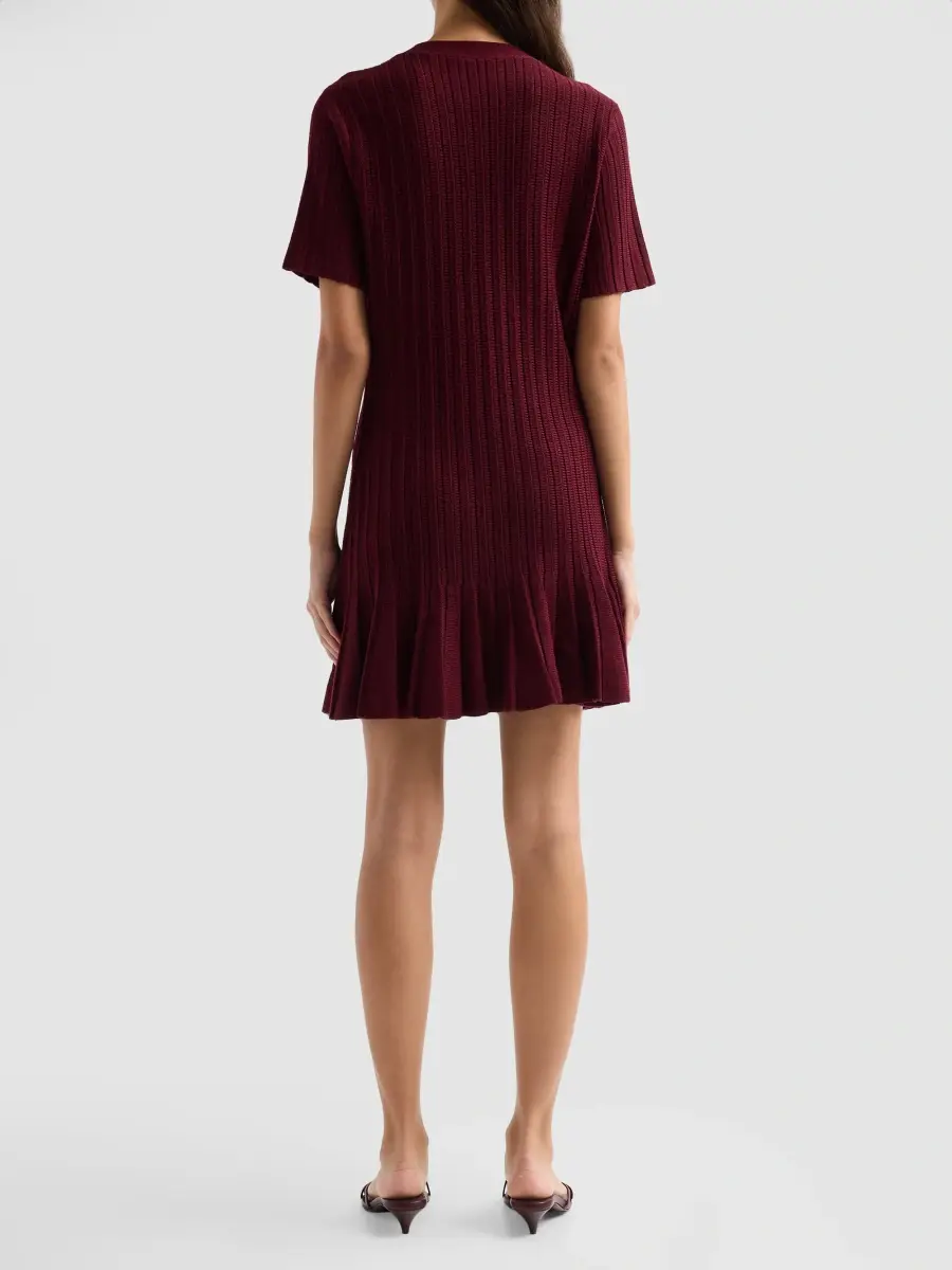 Cinq à Sept Women's Calyssa Embellished-Button Wool-Blend Mini Dress | Thumbnail 3 Cinq à Sept Women's Calyssa Embellished-Button Wool-Blend Mini Dress | Thumbnail 3