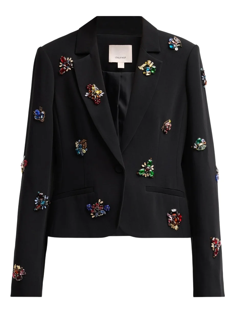 Women's Le Petit Karlie Embellished One-Button Blazer