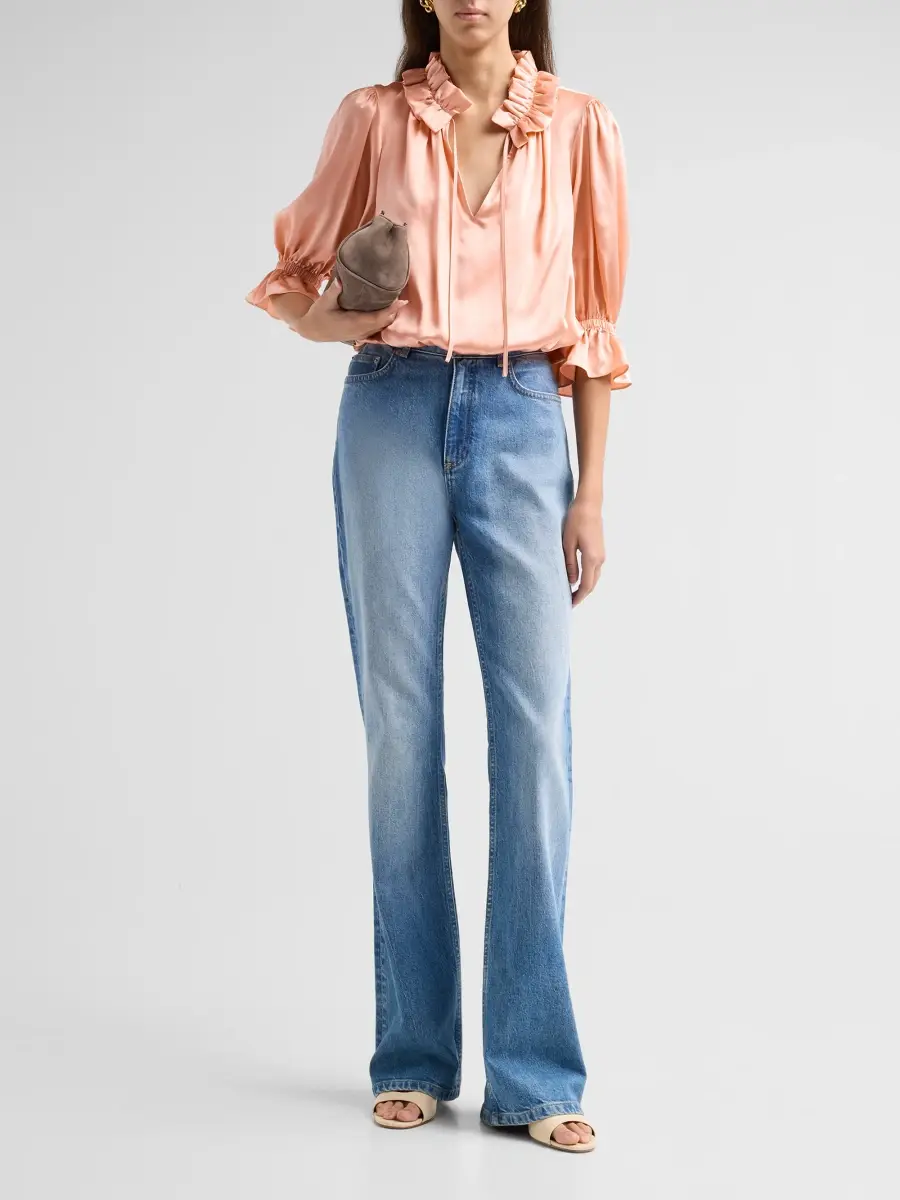 Cinq à Sept Women's Luciana Ruffled Silk Blouse | Thumbnail 2 Cinq à Sept Women's Luciana Ruffled Silk Blouse | Thumbnail 2