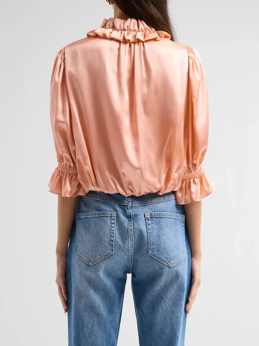 Cinq à Sept Women's Luciana Ruffled Silk Blouse | Thumbnail 3 Cinq à Sept Women's Luciana Ruffled Silk Blouse | Thumbnail 3