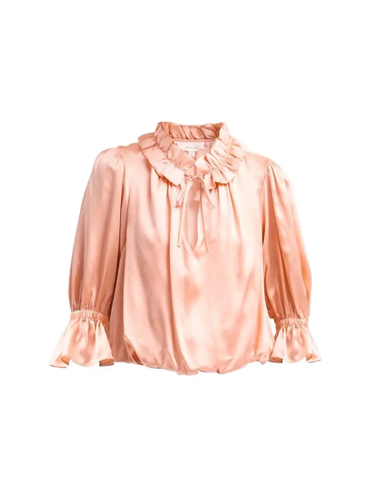 Women's Luciana Ruffled Silk Blouse Women's Luciana Ruffled Silk Blouse