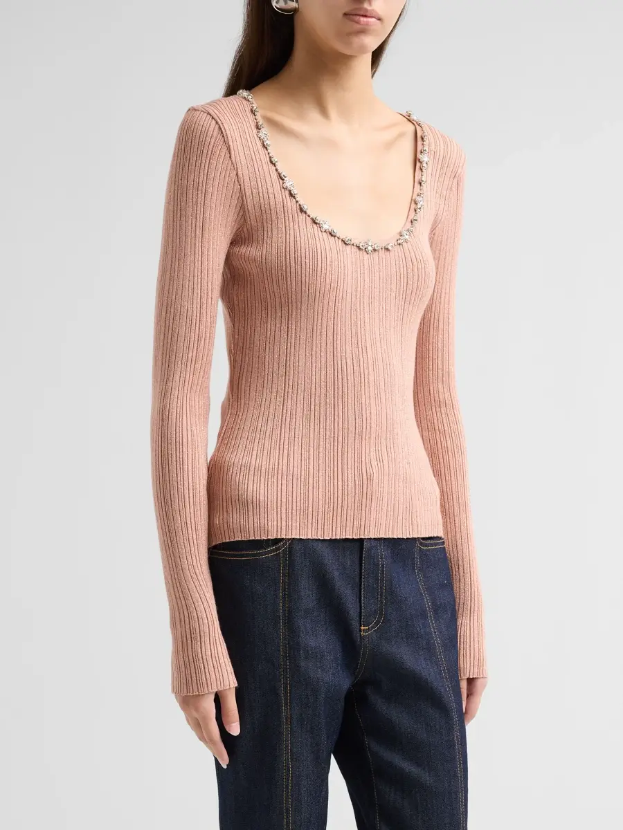 Cinq à Sept Women's Aminta Scoopneck Rib-Knit Top | Thumbnail 4 Cinq à Sept Women's Aminta Scoopneck Rib-Knit Top | Thumbnail 4