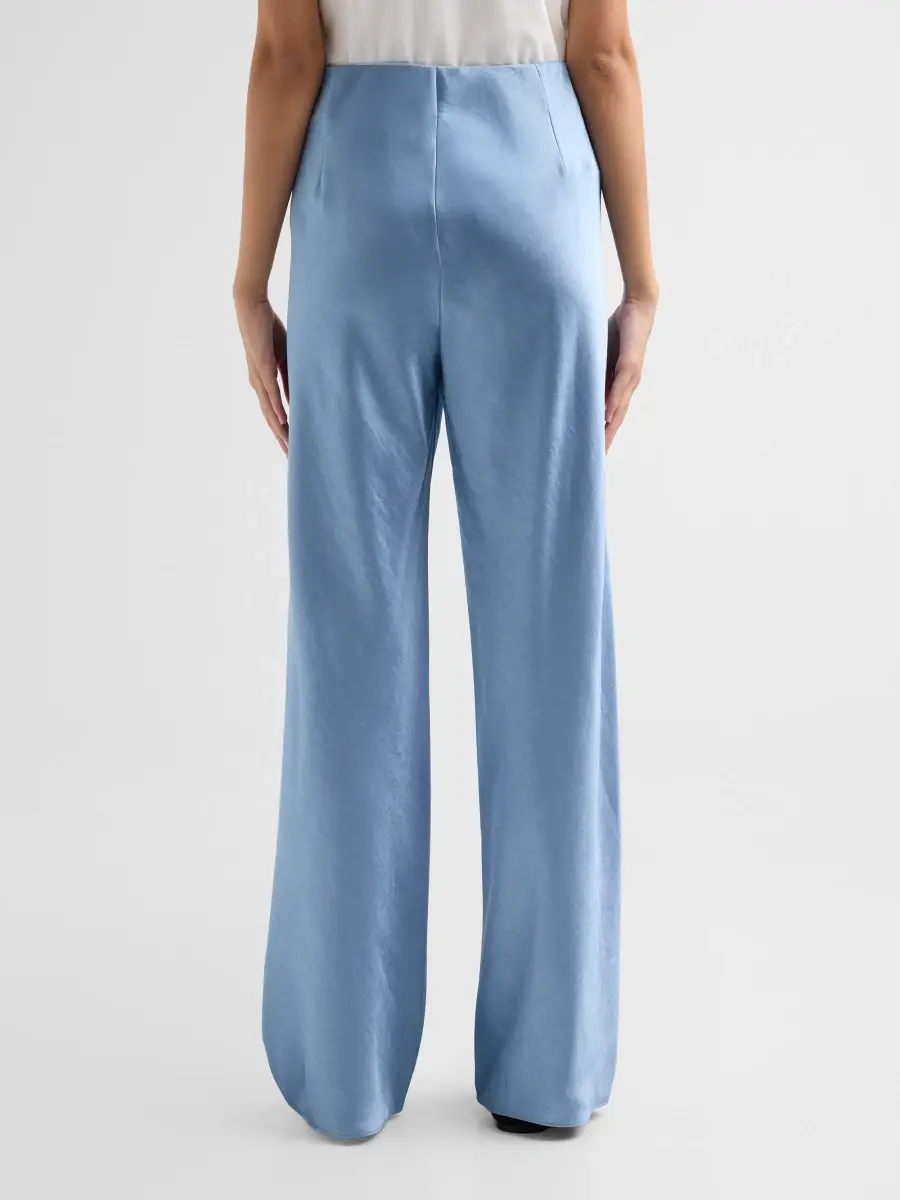 Vince Women's Colette High-Rise Fluid Satin Bias Pants | Thumbnail 3