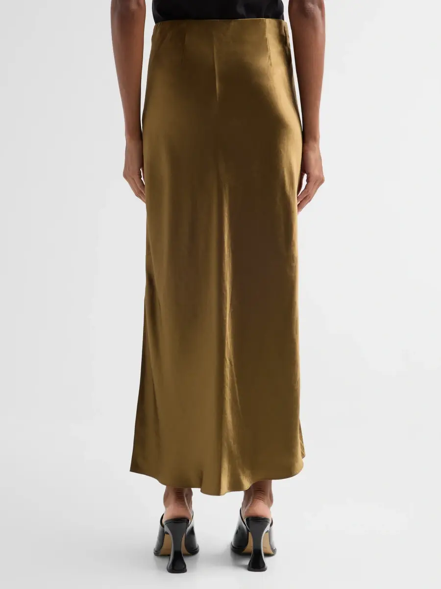 Vince Women's Split Satin Midi-Skirt | Thumbnail 3 Vince Women's Split Satin Midi-Skirt | Thumbnail 3