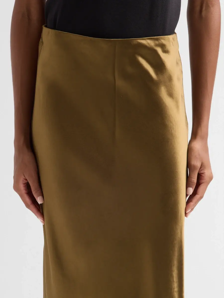 Vince Women's Split Satin Midi-Skirt | Thumbnail 5 Vince Women's Split Satin Midi-Skirt | Thumbnail 5