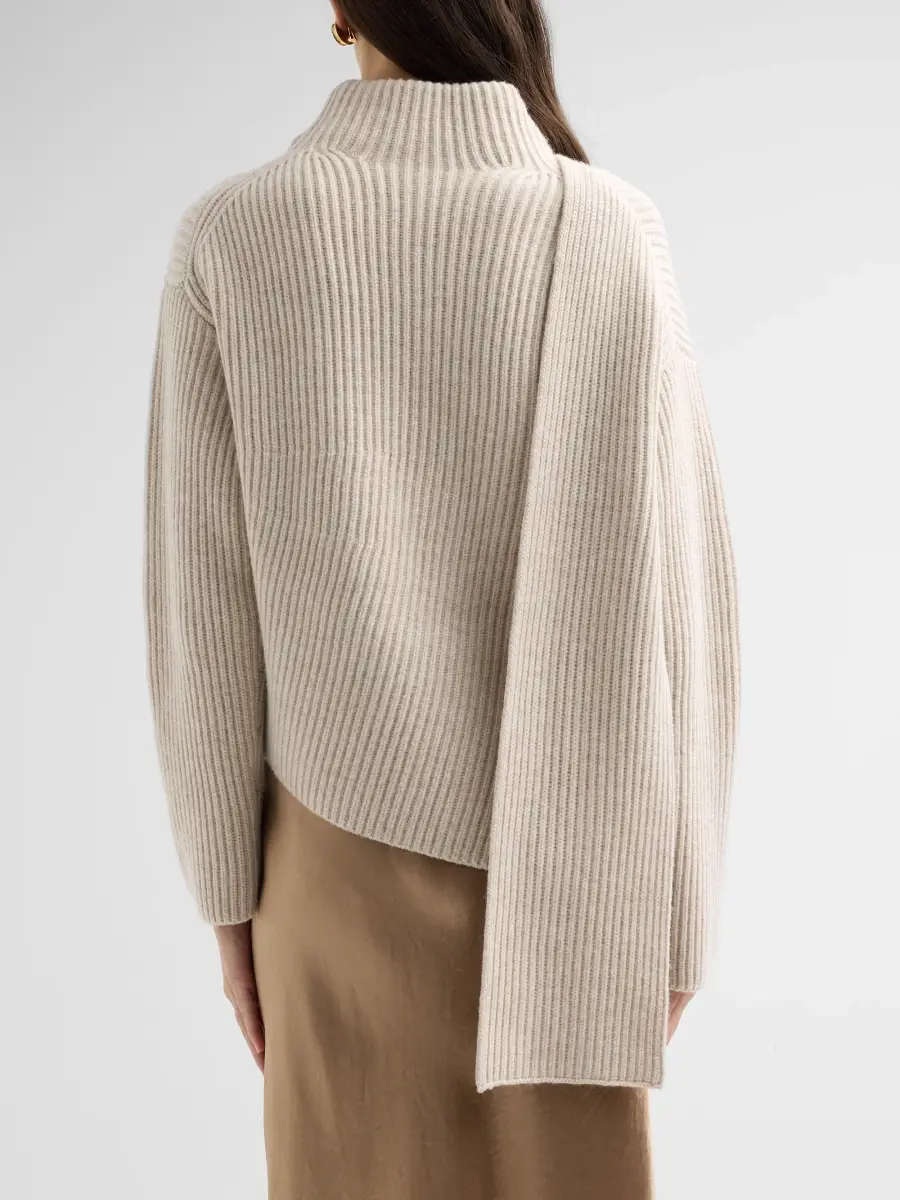 Vince Women's Draped Rib-Knit Shawl Sweater | Thumbnail 3 Vince Women's Draped Rib-Knit Shawl Sweater | Thumbnail 3