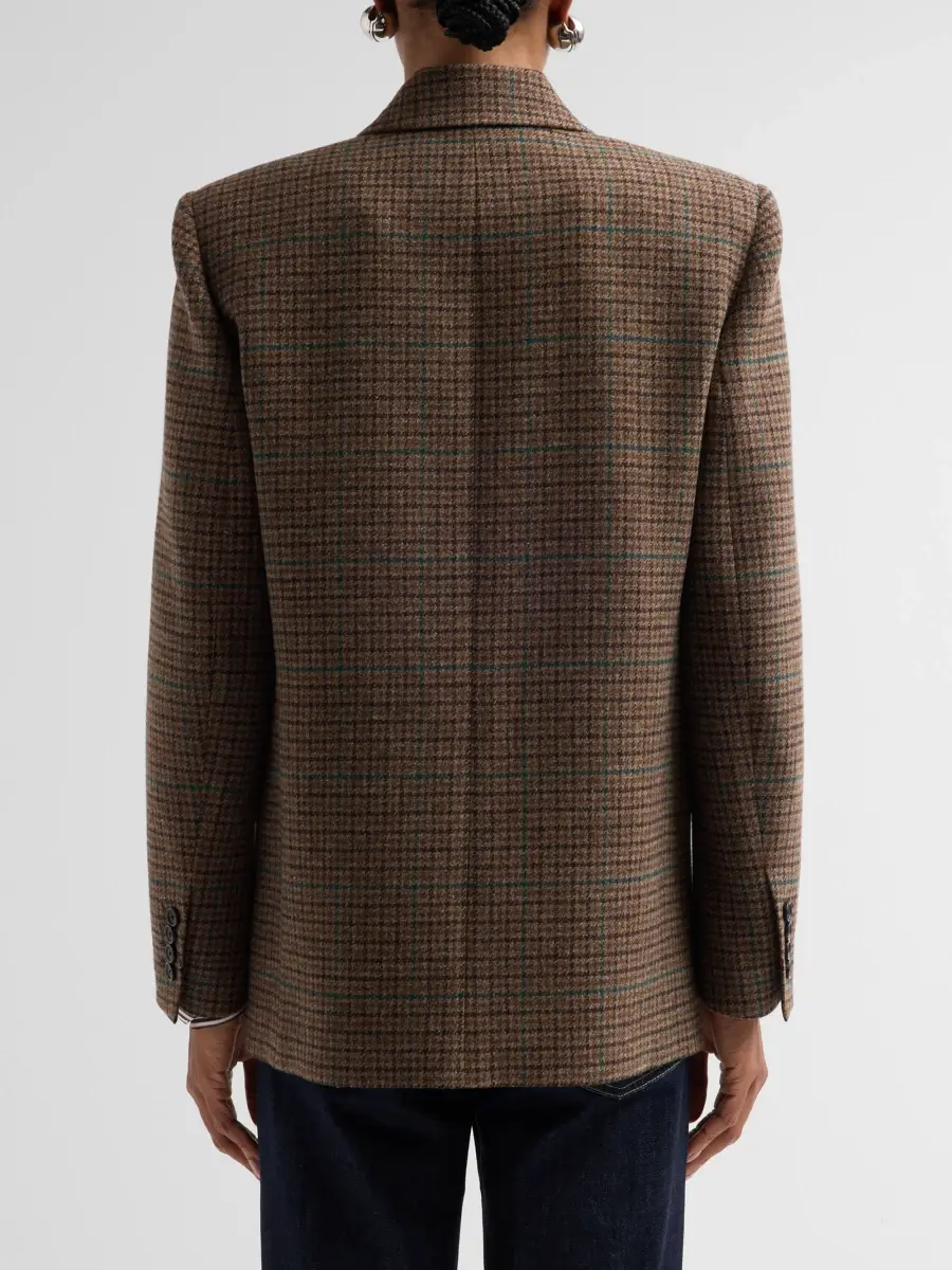 Nili Lotan Women's Leston Micro Check Wool Blazer | Thumbnail 3 Nili Lotan Women's Leston Micro Check Wool Blazer | Thumbnail 3