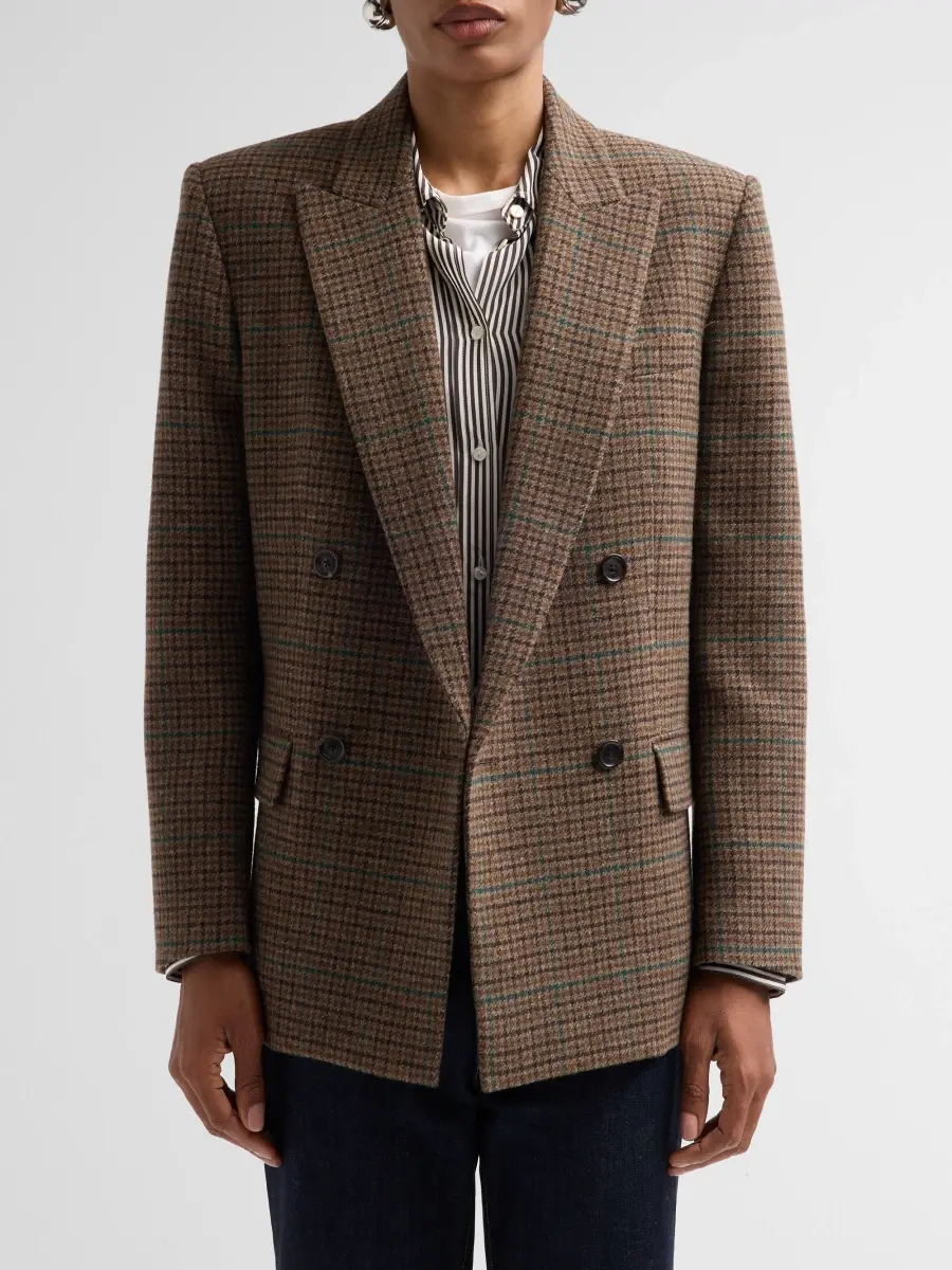 Nili Lotan Women's Leston Micro Check Wool Blazer | Thumbnail 5 Nili Lotan Women's Leston Micro Check Wool Blazer | Thumbnail 5