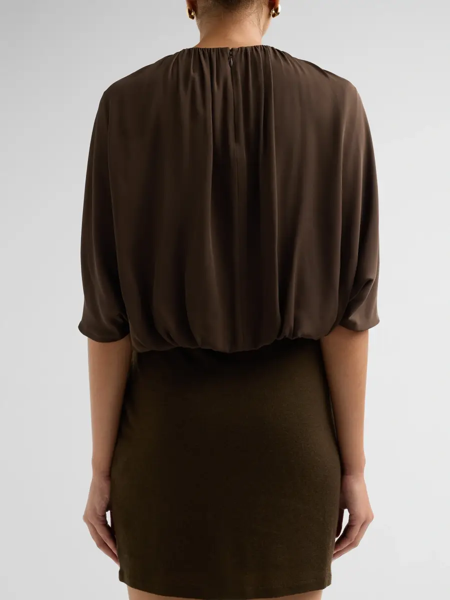 Vince Women's Gathered Cape Bubble Blouse | Thumbnail 3