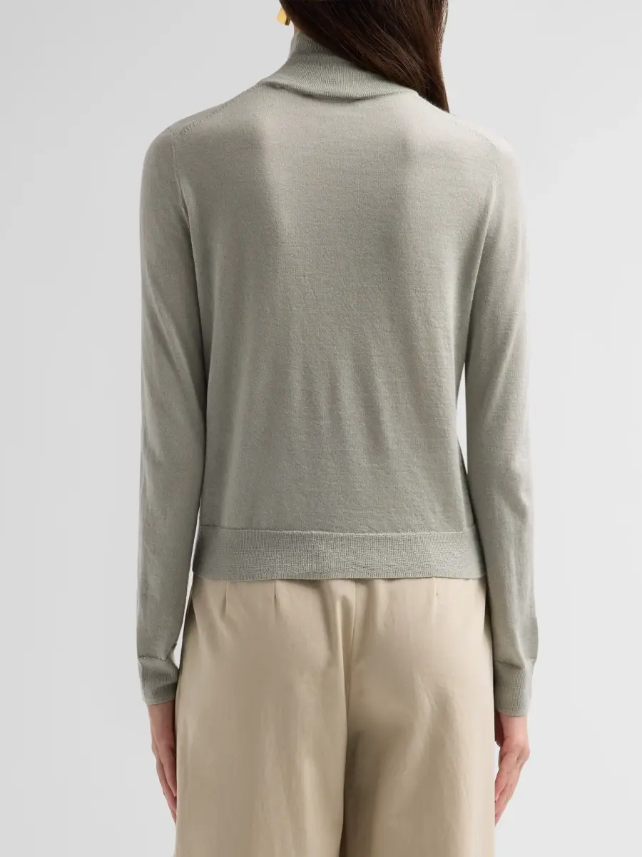 Vince Women's Turtleneck Cashmere-Silk Sweater | Thumbnail 3