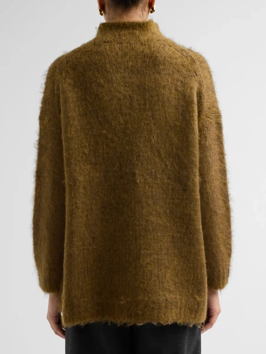 Vince Women's Mock Turtleneck Brushed Wool-Blend Oversized Sweater | Thumbnail 3 Vince Women's Mock Turtleneck Brushed Wool-Blend Oversized Sweater | Thumbnail 3